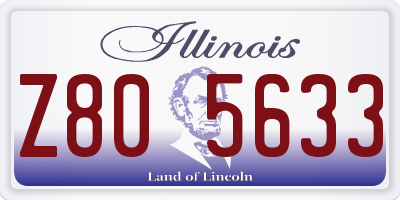 IL license plate Z805633