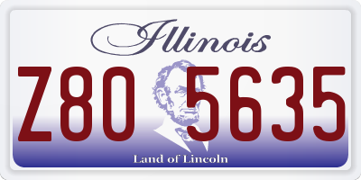 IL license plate Z805635