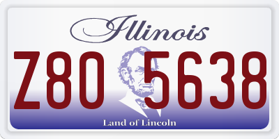 IL license plate Z805638