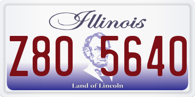 IL license plate Z805640