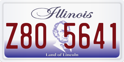 IL license plate Z805641