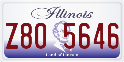 IL license plate Z805646