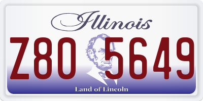 IL license plate Z805649
