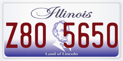 IL license plate Z805650
