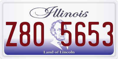 IL license plate Z805653