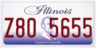 IL license plate Z805655