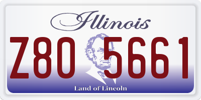 IL license plate Z805661