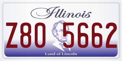 IL license plate Z805662