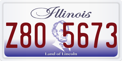 IL license plate Z805673