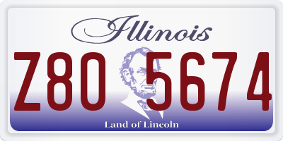 IL license plate Z805674