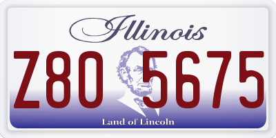 IL license plate Z805675