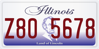 IL license plate Z805678