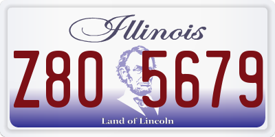 IL license plate Z805679