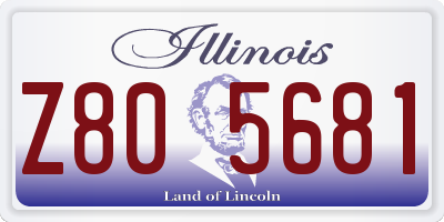 IL license plate Z805681
