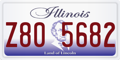 IL license plate Z805682