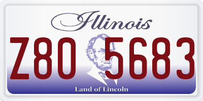 IL license plate Z805683