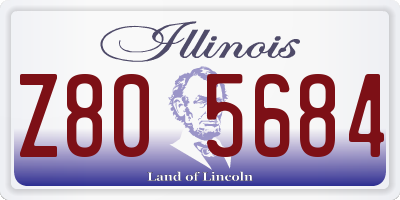 IL license plate Z805684