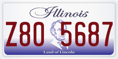 IL license plate Z805687