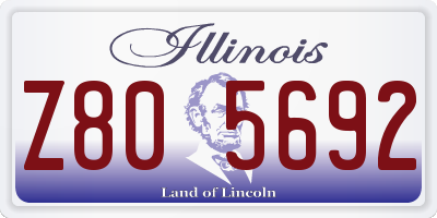 IL license plate Z805692