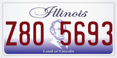 IL license plate Z805693