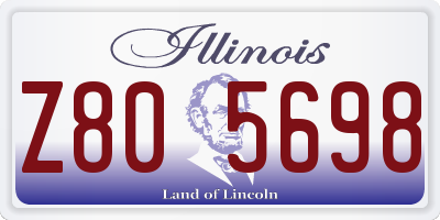 IL license plate Z805698