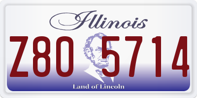 IL license plate Z805714