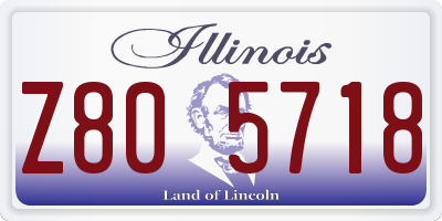 IL license plate Z805718