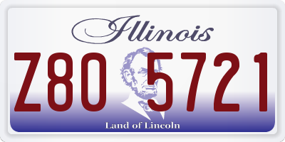 IL license plate Z805721