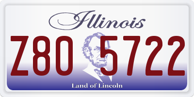 IL license plate Z805722