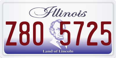 IL license plate Z805725