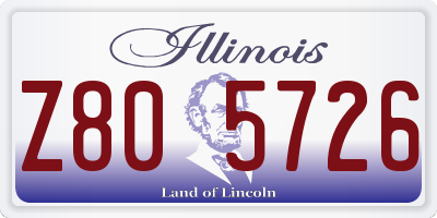 IL license plate Z805726