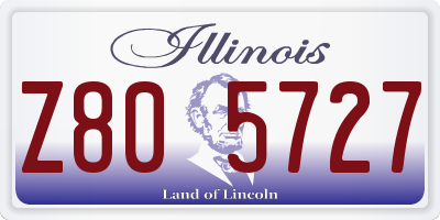 IL license plate Z805727