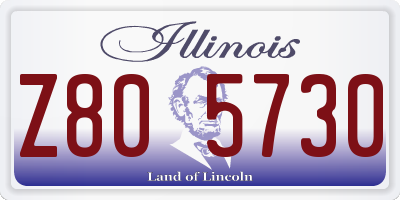 IL license plate Z805730