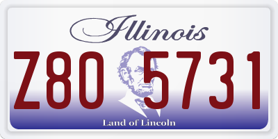 IL license plate Z805731