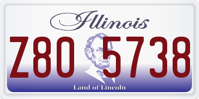 IL license plate Z805738