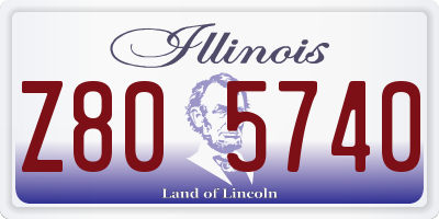 IL license plate Z805740