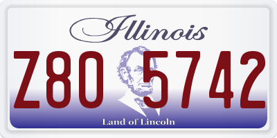 IL license plate Z805742