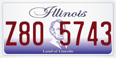 IL license plate Z805743