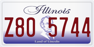 IL license plate Z805744