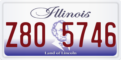 IL license plate Z805746