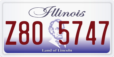 IL license plate Z805747
