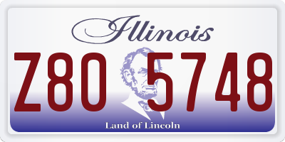 IL license plate Z805748