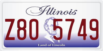 IL license plate Z805749