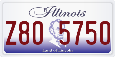IL license plate Z805750