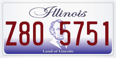 IL license plate Z805751