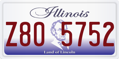 IL license plate Z805752
