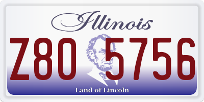 IL license plate Z805756
