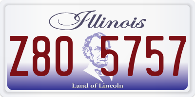 IL license plate Z805757