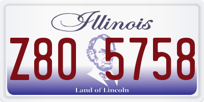 IL license plate Z805758