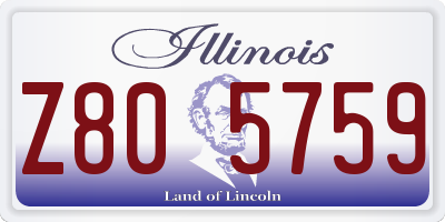 IL license plate Z805759